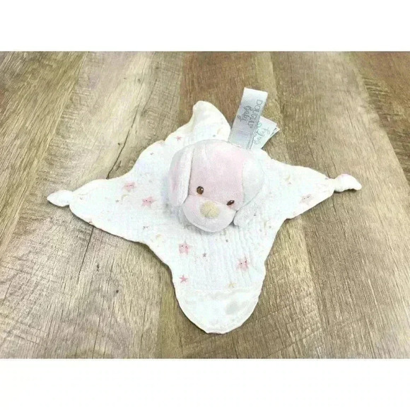 Douglas Cuddle Toys Baby Rosy Cream Puppy Dog Paci Lovey Blanket Knot Mini Pink - Picture 1 of 7